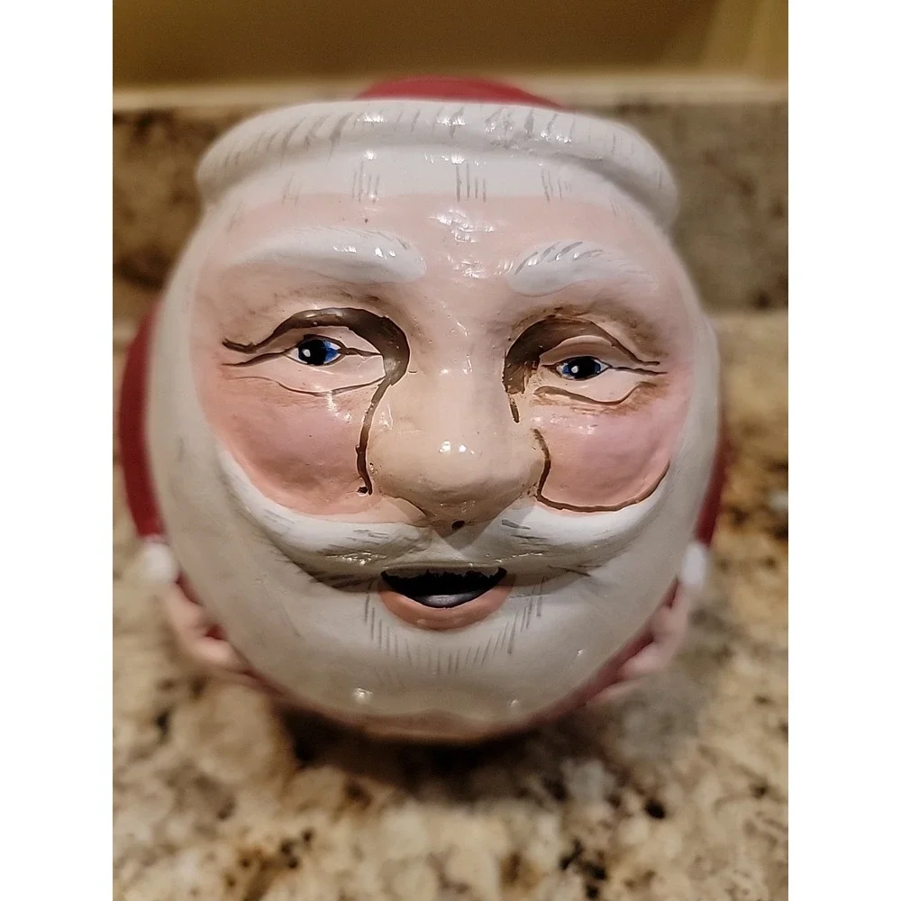 Vintage Roly Poly Santa Paper Mache Belsnickle Christmas Decoration Hand Painted
